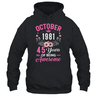 Awesome Since 1981 45 Years Old October 45th Birthday Women Shirt & Tank Top | siriusteestore