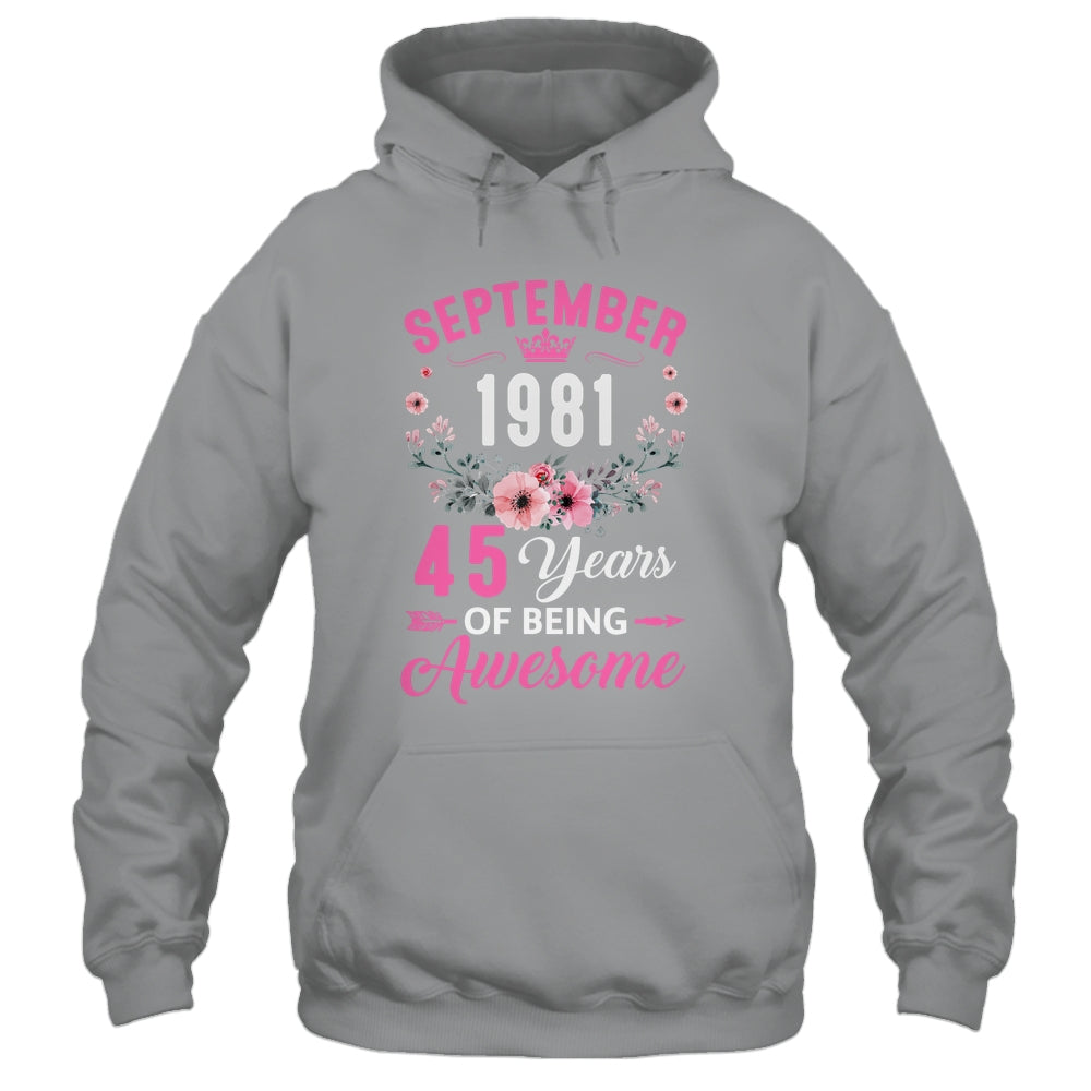 Awesome Since 1981 45 Years Old September 45th Birthday Women Shirt & Tank Top | siriusteestore