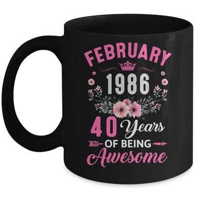 Awesome Since 1986 40 Years Old February 40th Birthday Women Mug | siriusteestore