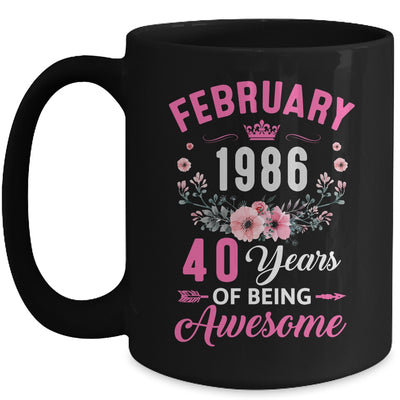 Awesome Since 1986 40 Years Old February 40th Birthday Women Mug | siriusteestore