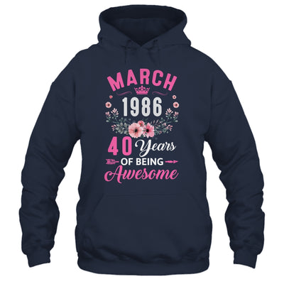 Awesome Since 1986 40 Years Old March 40th Birthday Women Shirt & Tank Top | siriusteestore
