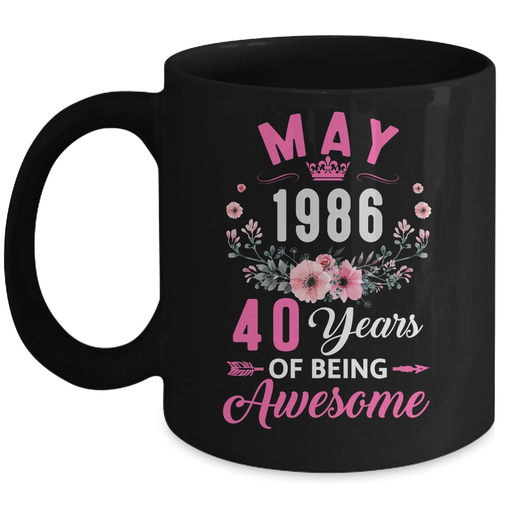 Awesome Since 1986 40 Years Old May 40th Birthday Women Mug | siriusteestore
