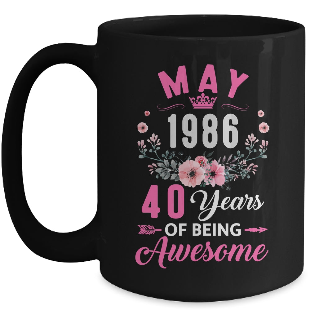 Awesome Since 1986 40 Years Old May 40th Birthday Women Mug | siriusteestore