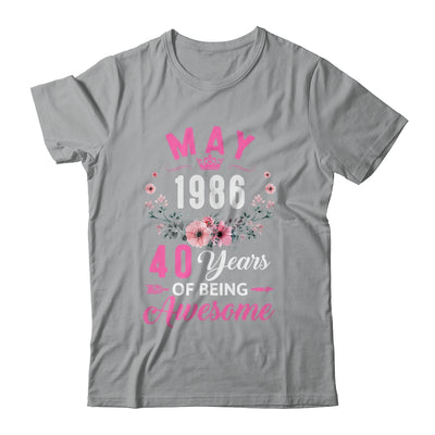 Awesome Since 1986 40 Years Old May 40th Birthday Women Shirt & Tank Top | siriusteestore