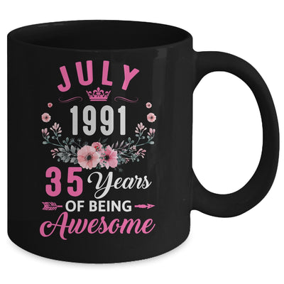 Awesome Since 1991 35 Years Old July 35th Birthday Women Mug | siriusteestore