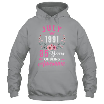 Awesome Since 1991 35 Years Old July 35th Birthday Women Shirt & Tank Top | siriusteestore