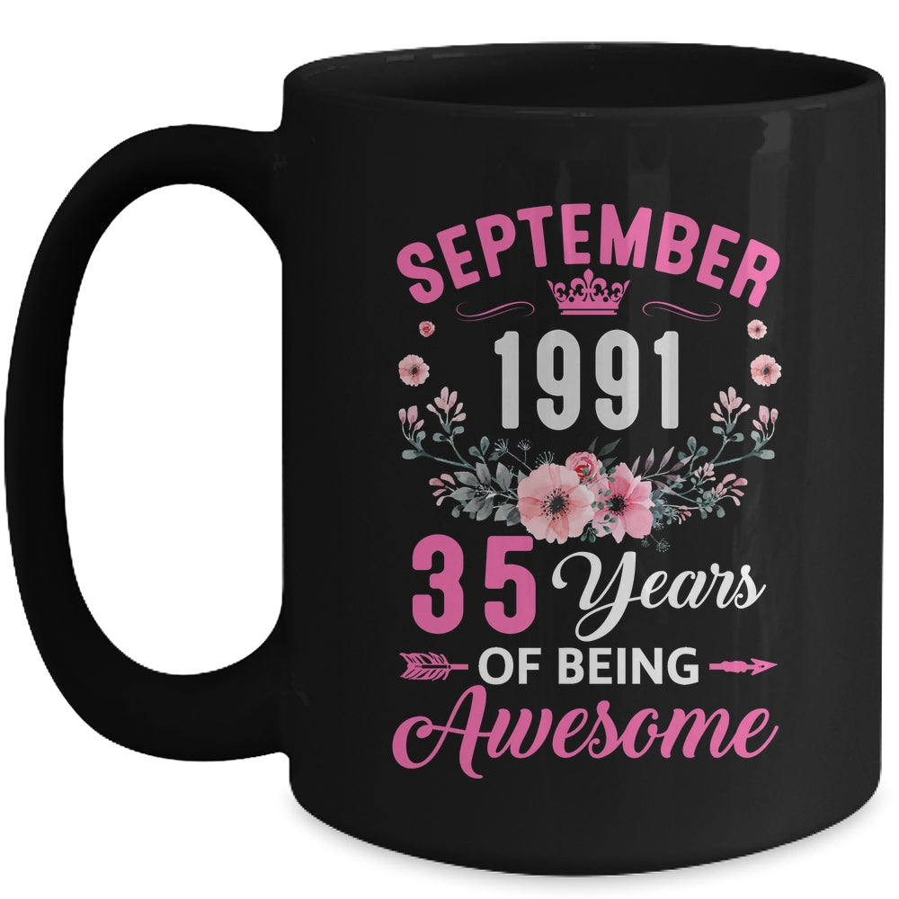 Awesome Since 1991 35 Years Old September 35th Birthday Women Mug | siriusteestore