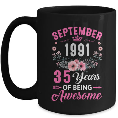 Awesome Since 1991 35 Years Old September 35th Birthday Women Mug | siriusteestore