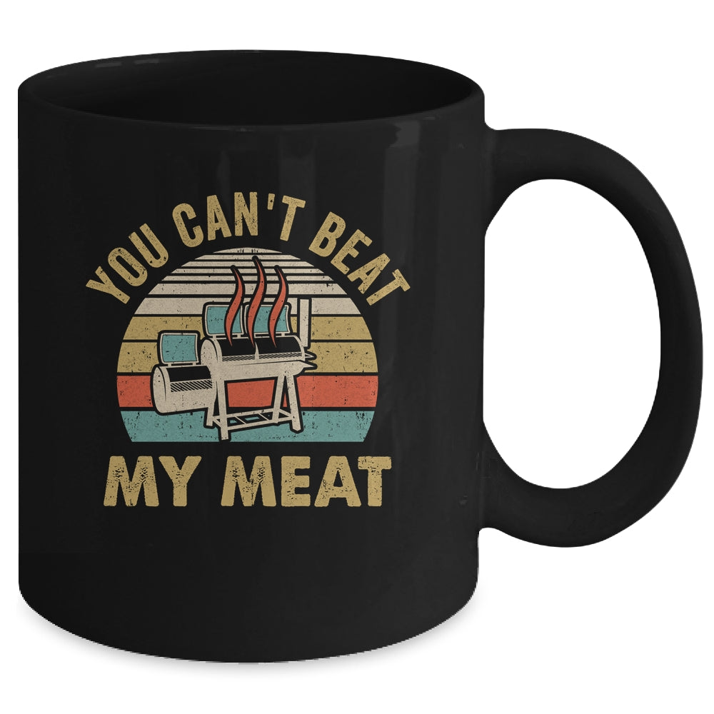 BBQ Grilling Smoking Funny Vintage You Can't Beat My Meat Mug | siriusteestore