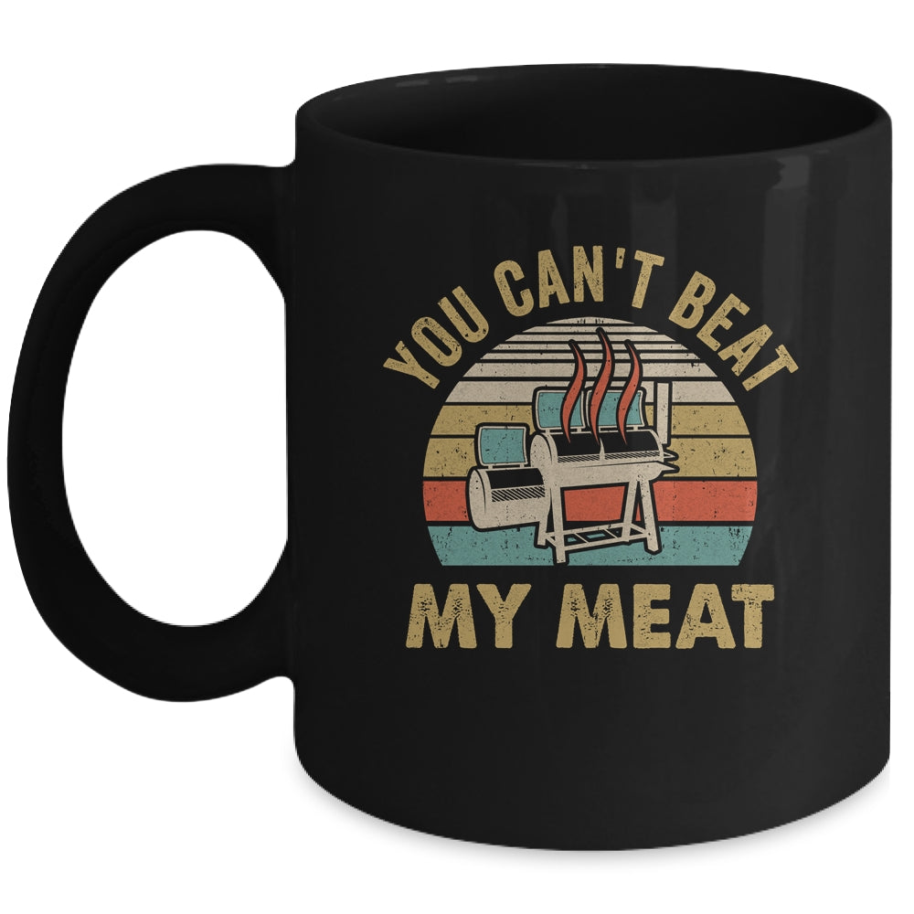 BBQ Grilling Smoking Funny Vintage You Can't Beat My Meat Mug | siriusteestore