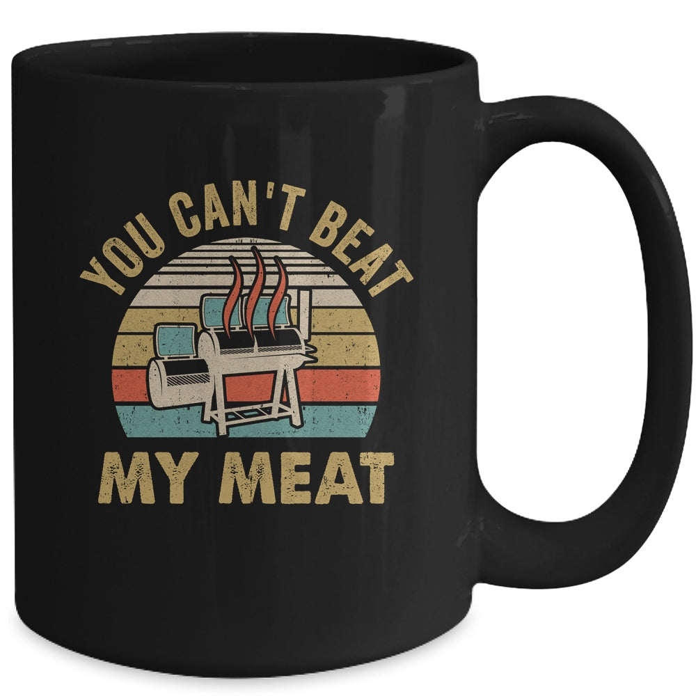 BBQ Grilling Smoking Funny Vintage You Can't Beat My Meat Mug | siriusteestore