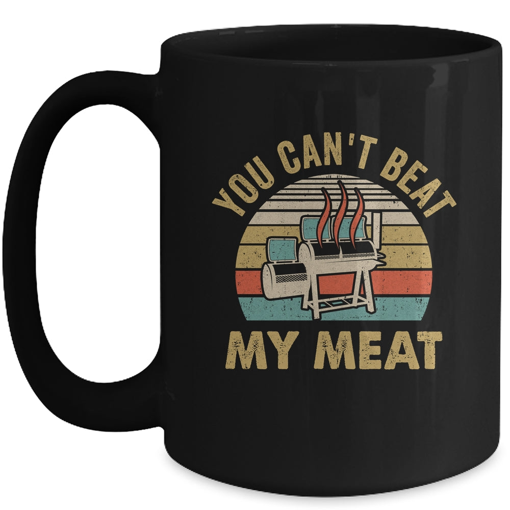 BBQ Grilling Smoking Funny Vintage You Can't Beat My Meat Mug | siriusteestore