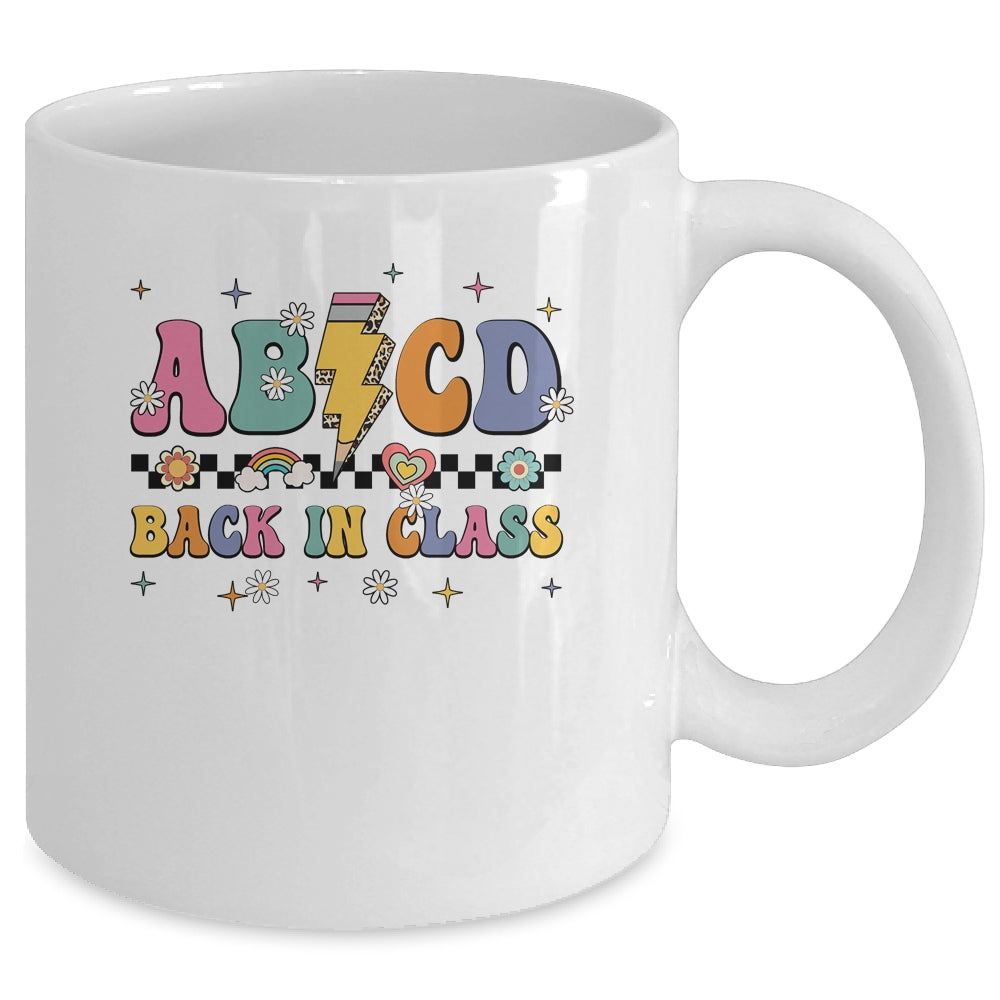 Back In Class ABCD Pencil Leopard Back To School Teachers Mug | siriusteestore