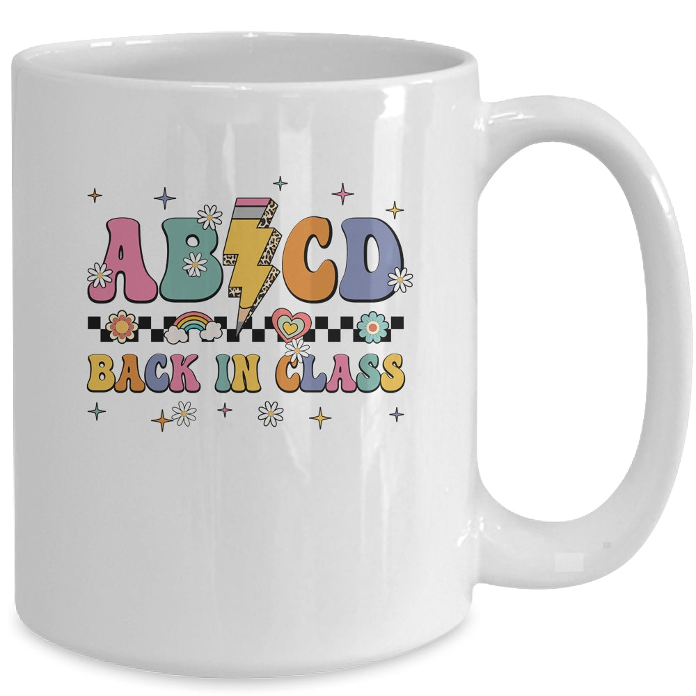 Back In Class ABCD Pencil Leopard Back To School Teachers Mug | siriusteestore