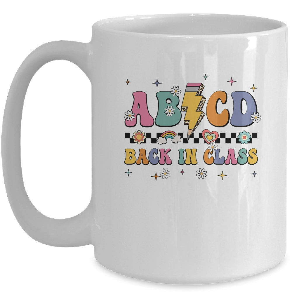 Back In Class ABCD Pencil Leopard Back To School Teachers Mug | siriusteestore
