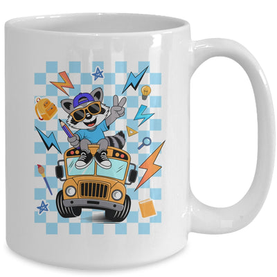 Back To School 1st First Day Of School Raccoon Boy Kids Mug | siriusteestore