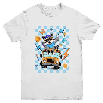 Back To School 1st First Day Of School Raccoon Boy Kids Youth Shirt | siriusteestore