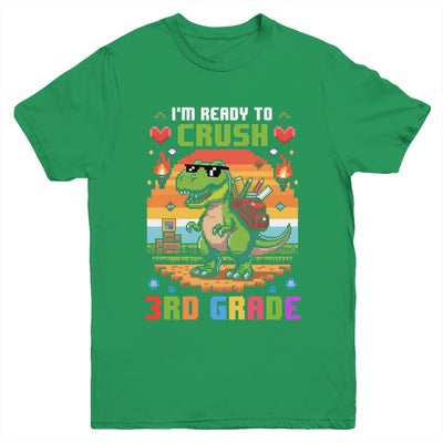 Back To School 3rd Grade Boys I'm Ready To Crush Dinosaur Youth Shirt | siriusteestore