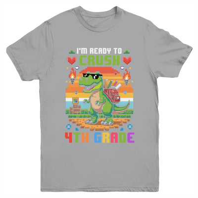 Back To School 4th Grade Boys I'm Ready To Crush Dinosaur Youth Shirt | siriusteestore