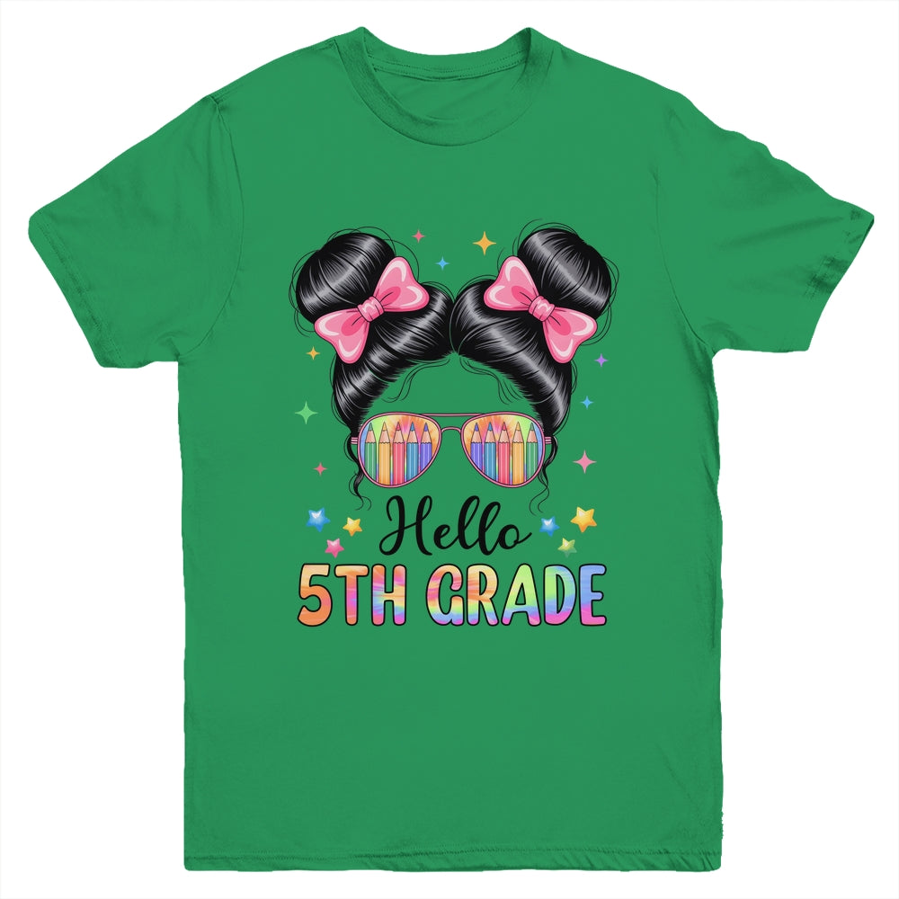 Back To School Coquette Bow Teacher Hello Fifth Grade Girls Youth Shirt | siriusteestore