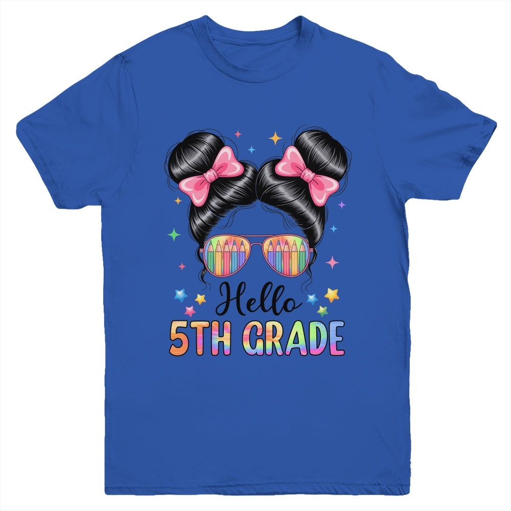 Back To School Coquette Bow Teacher Hello Fifth Grade Girls Youth Shirt | siriusteestore