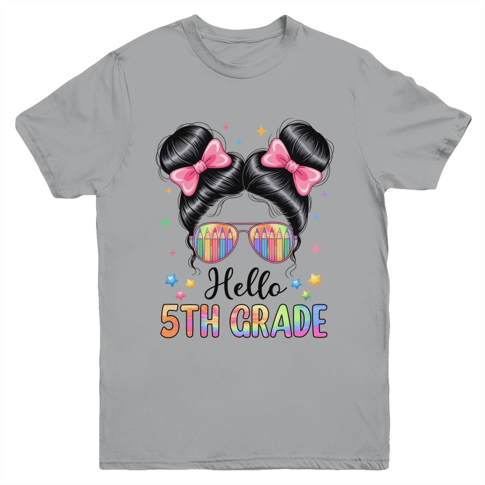 Back To School Coquette Bow Teacher Hello Fifth Grade Girls Youth Shirt | siriusteestore