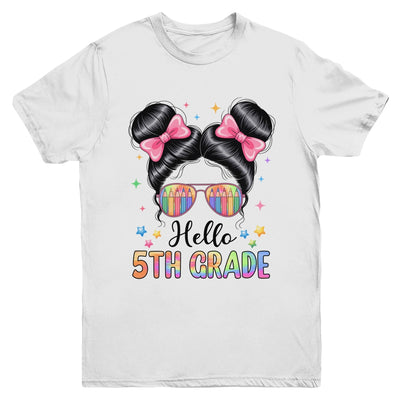 Back To School Coquette Bow Teacher Hello Fifth Grade Girls Youth Shirt | siriusteestore