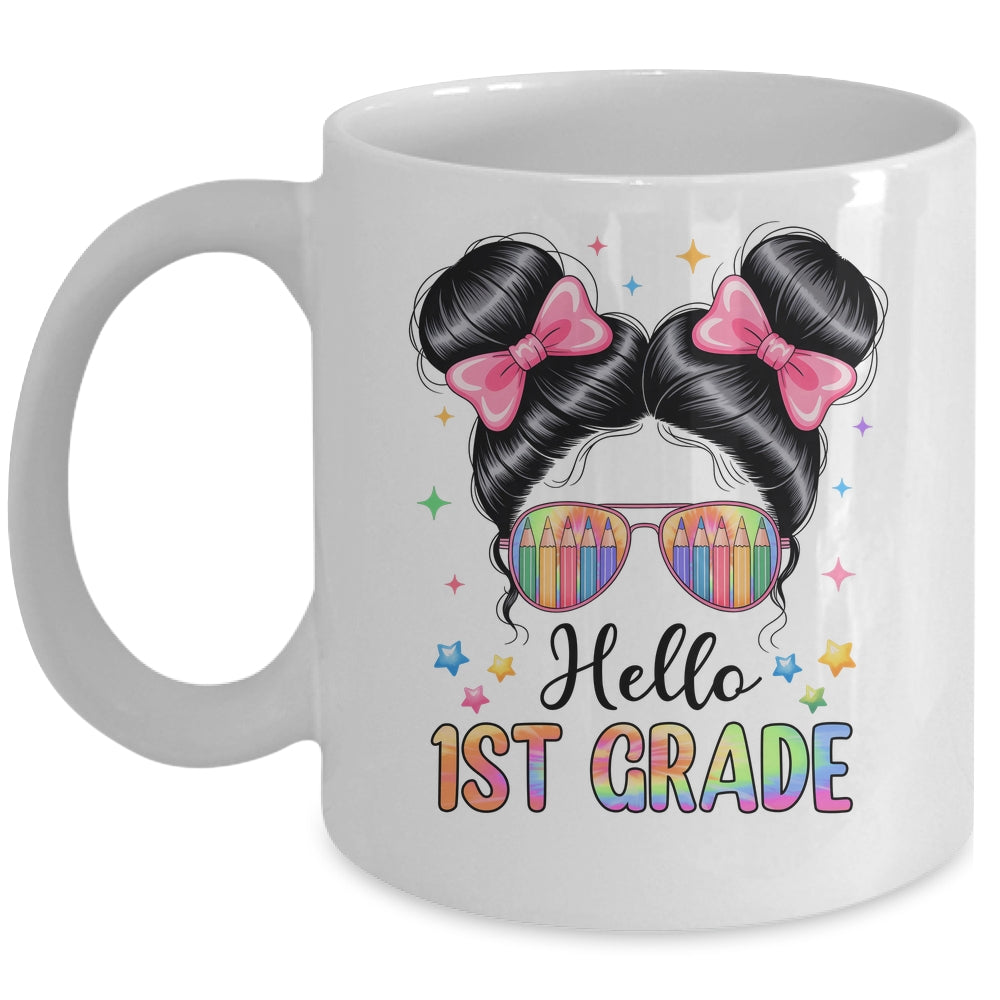 Back To School Coquette Bow Teacher Hello First Grade Girls Mug | siriusteestore