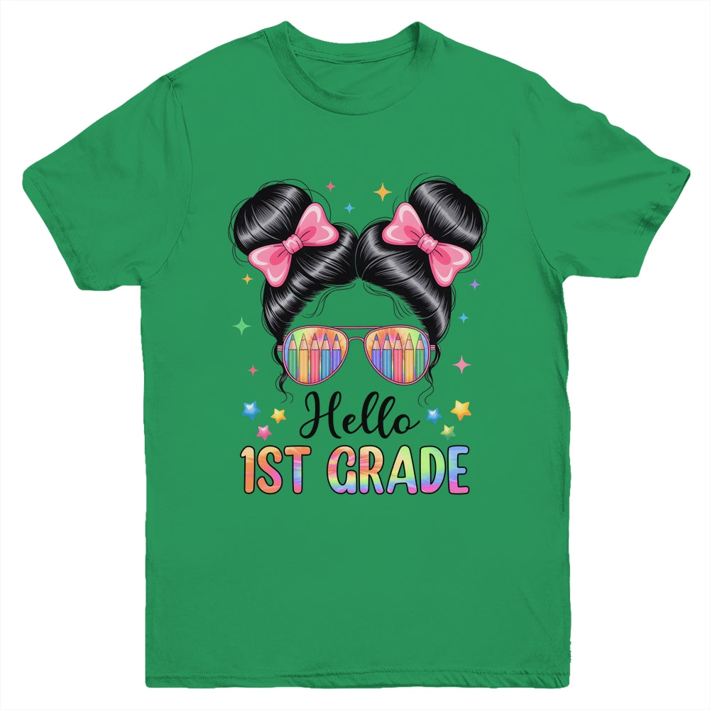 Back To School Coquette Bow Teacher Hello First Grade Girls Youth Shirt | siriusteestore