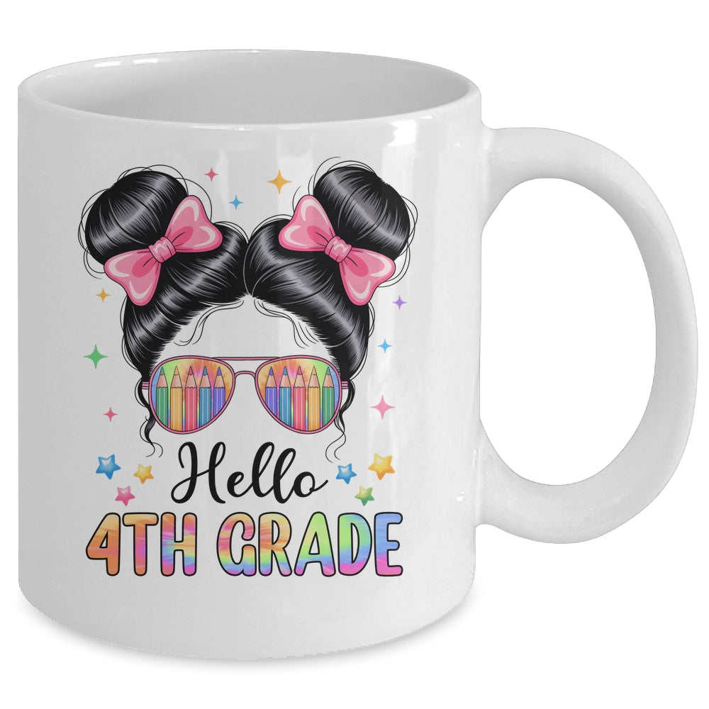 Back To School Coquette Bow Teacher Hello Fourth Grade Girls Mug | siriusteestore