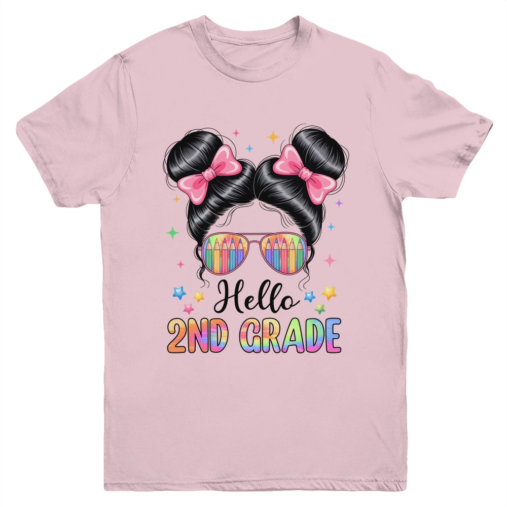 Back To School Coquette Bow Teacher Hello Second Grade Girls Youth Shirt | siriusteestore