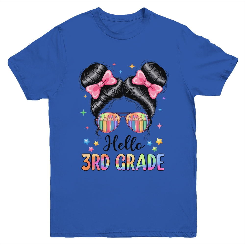 Back To School Coquette Bow Teacher Hello Third Grade Girls Youth Shirt | siriusteestore
