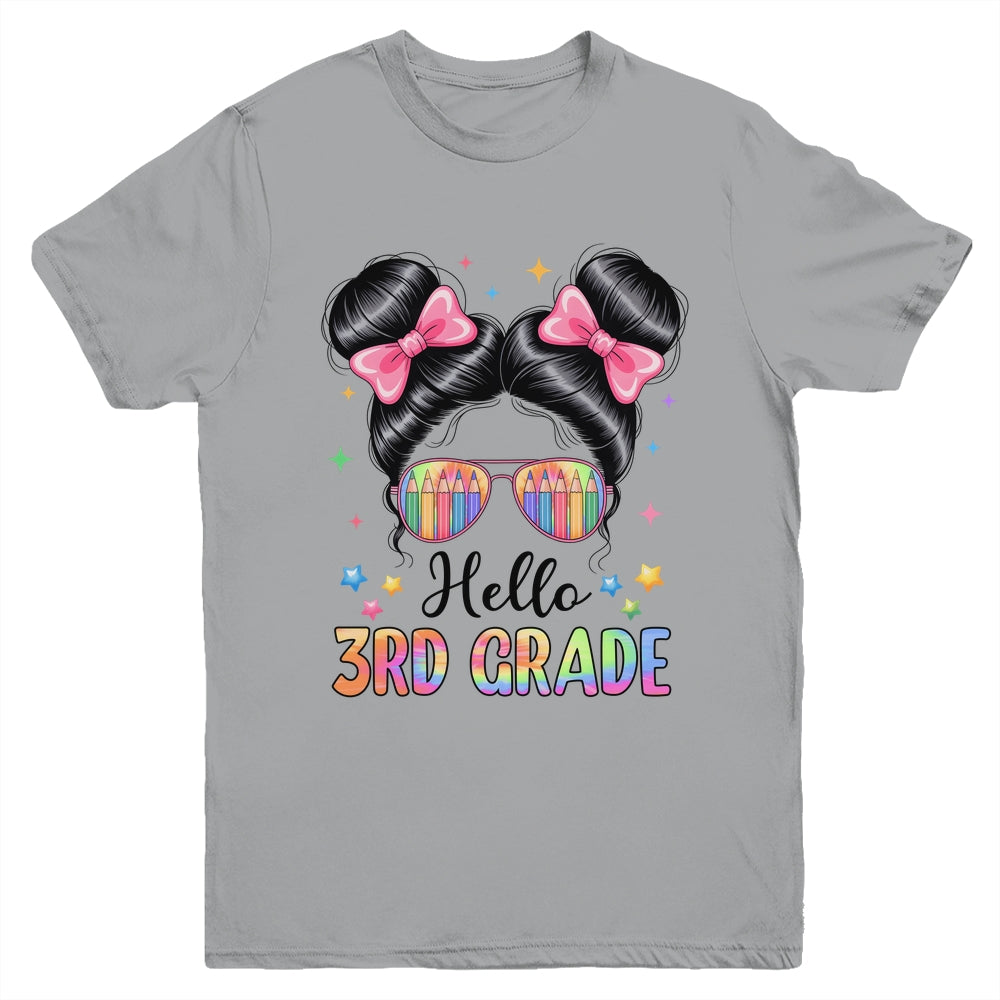 Back To School Coquette Bow Teacher Hello Third Grade Girls Youth Shirt | siriusteestore