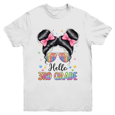 Back To School Coquette Bow Teacher Hello Third Grade Girls Youth Shirt | siriusteestore