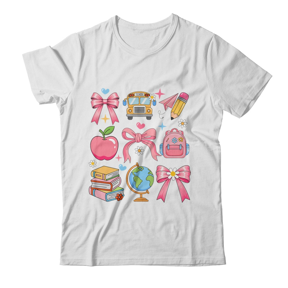 Back To School Coquette Teacher Women Girl Kindergarten PreK Shirt & Hoodie | siriusteestore