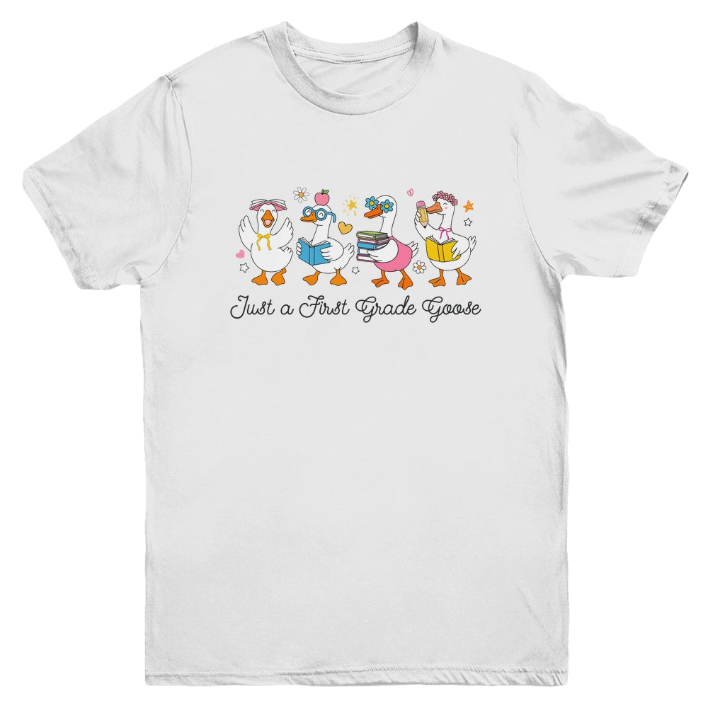 Back To School Goose Coquette Teacher First Day 1st Grade Youth Shirt | siriusteestore