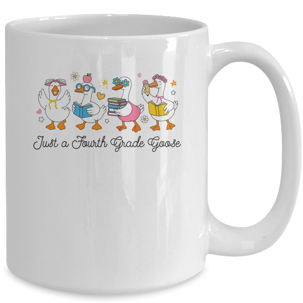 Back To School Goose Coquette Teacher First Day 4th Grade Mug | siriusteestore