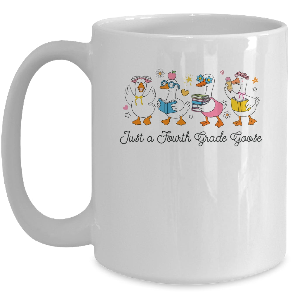 Back To School Goose Coquette Teacher First Day 4th Grade Mug | siriusteestore