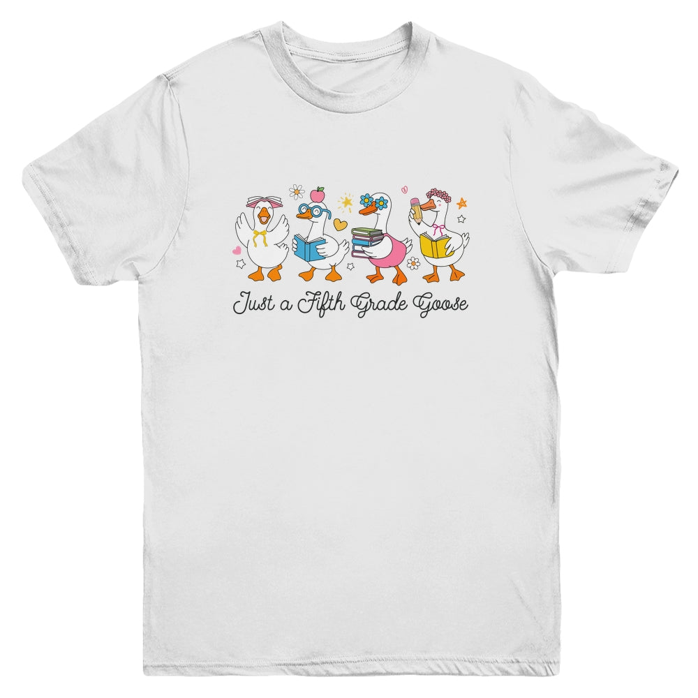 Back To School Goose Coquette Teacher First Day 5th Grade Youth Shirt | siriusteestore