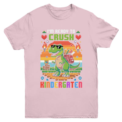 Back To School Kindergarten Boys I'm Ready To Crush Dinosaur Youth Shirt | siriusteestore