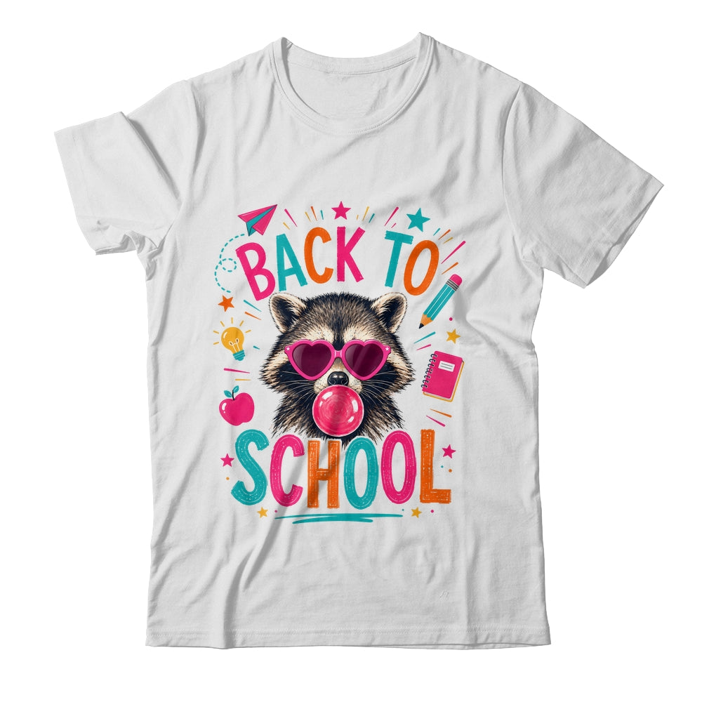 Back To School Raccoon Cute Teacher Bubble Gum Funny Shirt & Hoodie | siriusteestore