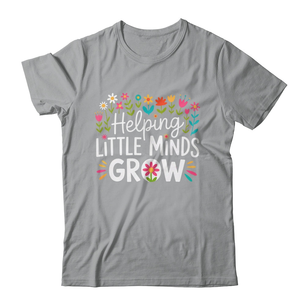 Back To School Teacher Women Helping Little Minds Grow Shirt & Hoodie | siriusteestore