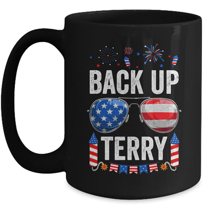 Back Up Terry Funny 4th Of July Us Flag Patriotic Fireworks Mug | siriusteestore