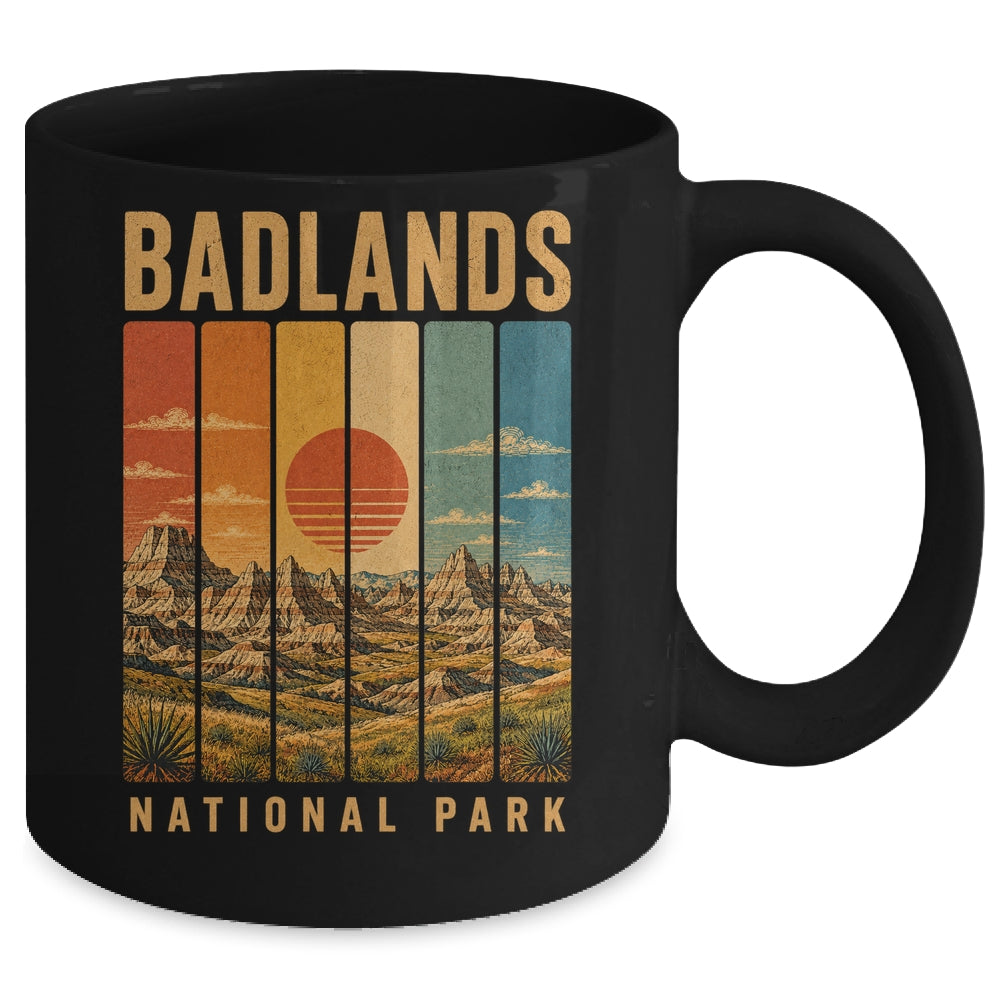 Badlands National Park South Dakota Usa Outdoor Vintage Hiking Mug | siriusteestore