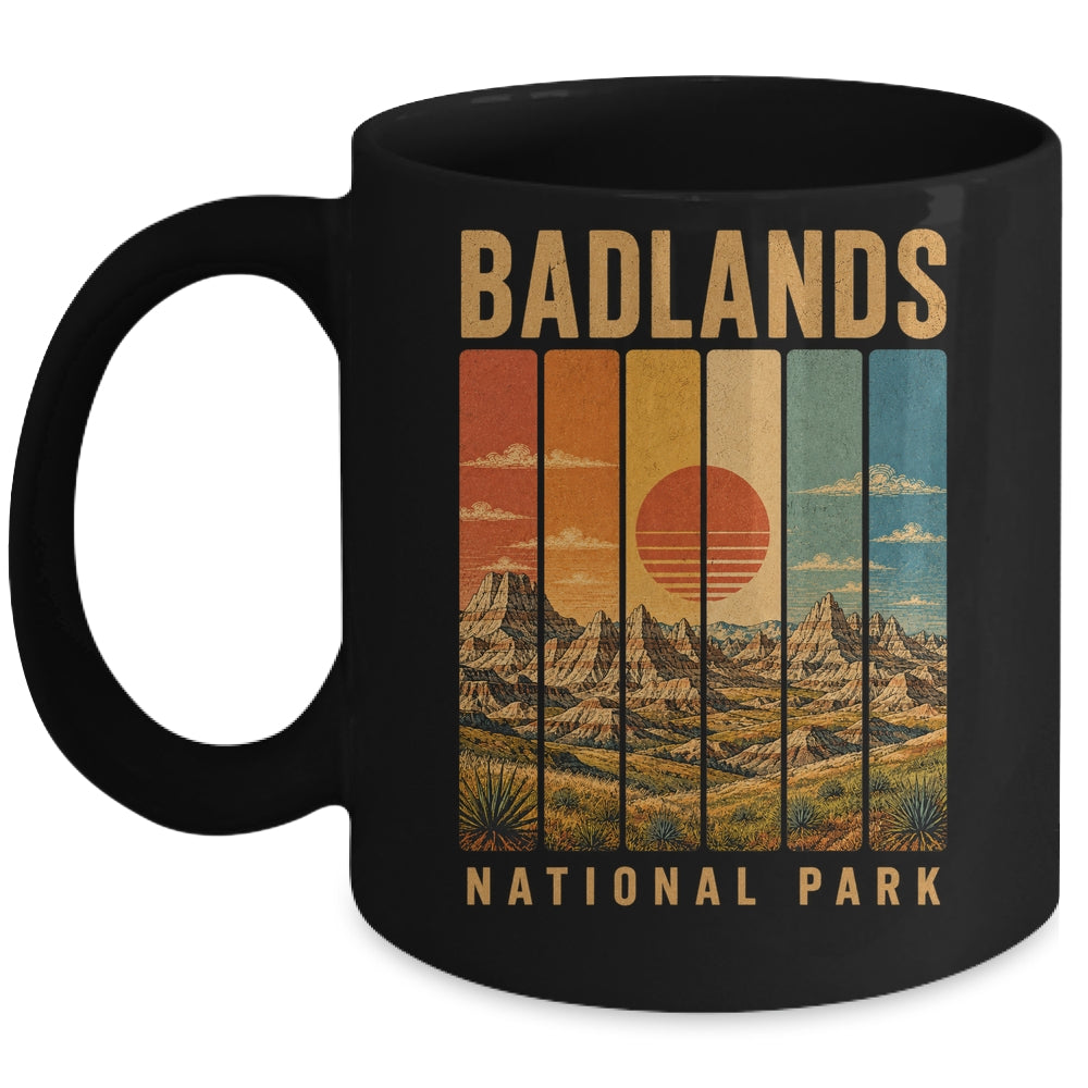 Badlands National Park South Dakota Usa Outdoor Vintage Hiking Mug | siriusteestore