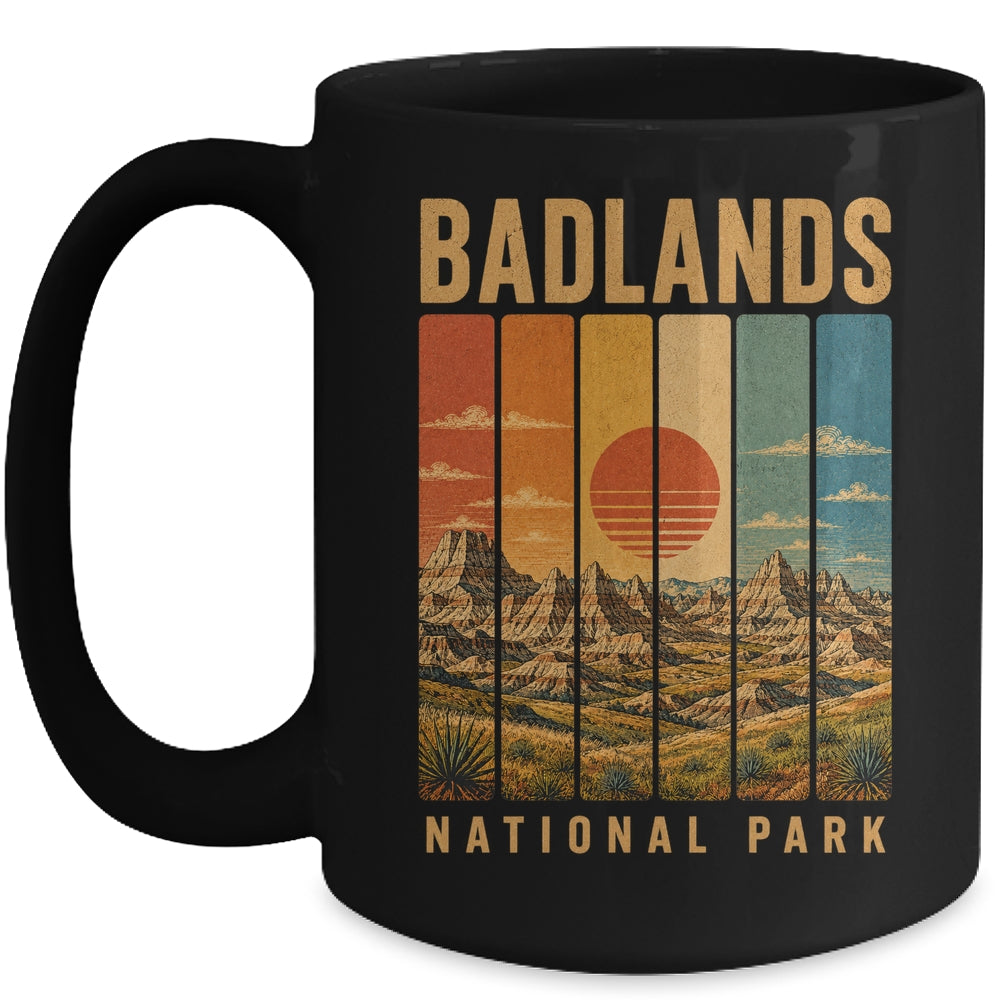 Badlands National Park South Dakota Usa Outdoor Vintage Hiking Mug | siriusteestore
