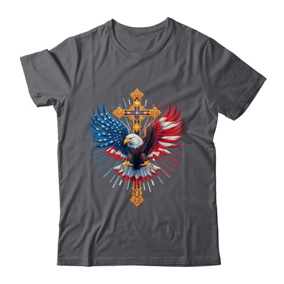 Bald Eagle Christian Faith Ctoss USA Flag Patriotic American Shirt & Hoodie | siriusteestore