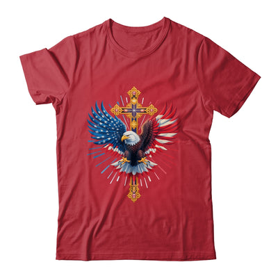 Bald Eagle Christian Faith Ctoss USA Flag Patriotic American Shirt & Hoodie | siriusteestore