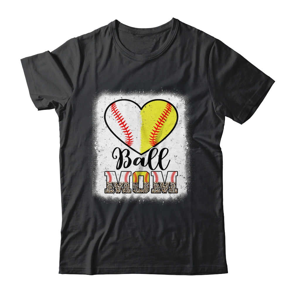 Ball Mom Heart Baseball Softball Mama Mothers Day Shirt & Tank Top | siriusteestore