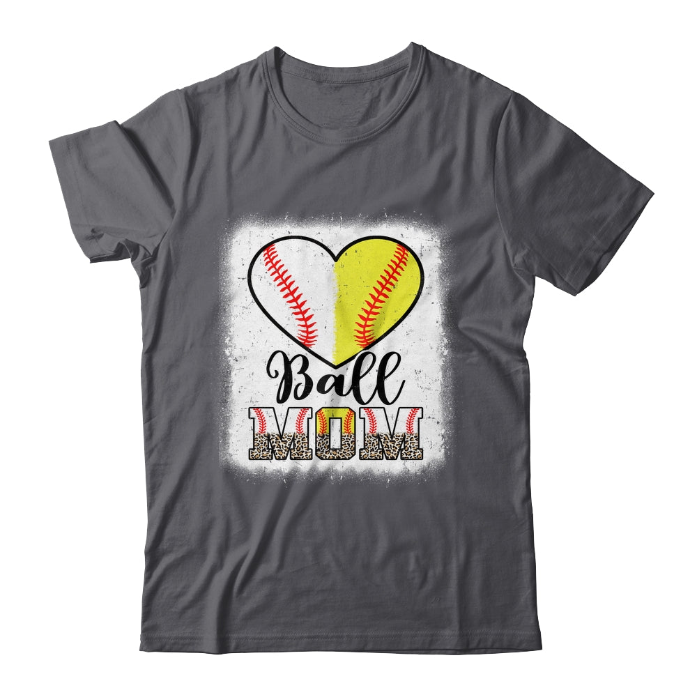 Ball Mom Heart Baseball Softball Mama Mothers Day Shirt & Tank Top | siriusteestore
